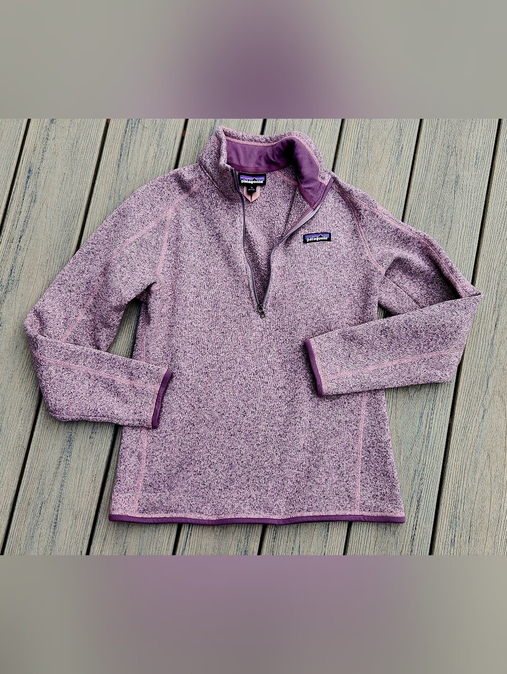 Patagonia Heathered Lavender Quarter-Zip Fleece Pullover